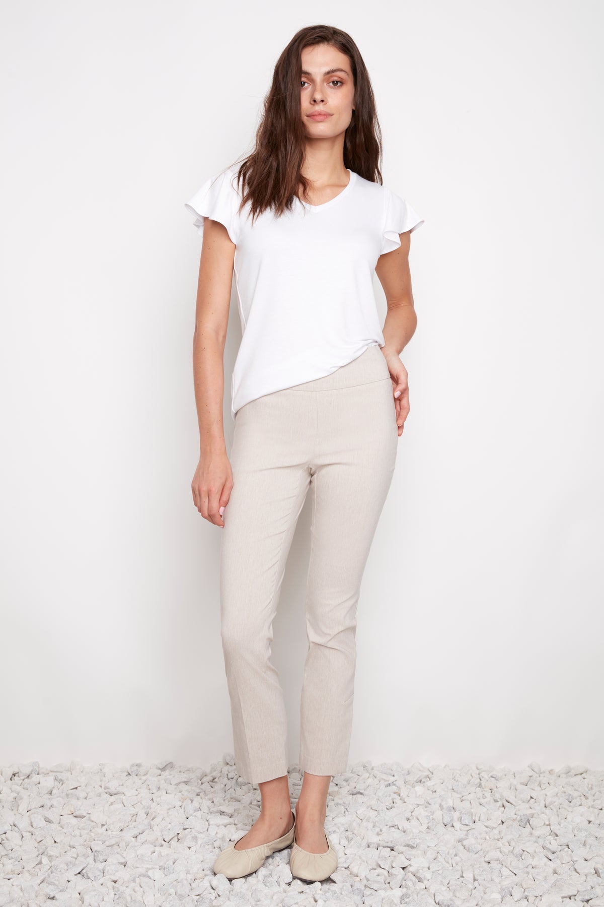 UP - Linen Effect Techno Vented Ankle Pant - Linen 68450UP