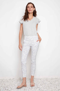 Up Pants Pebbles Techno Petal-Slit Ankle Pant