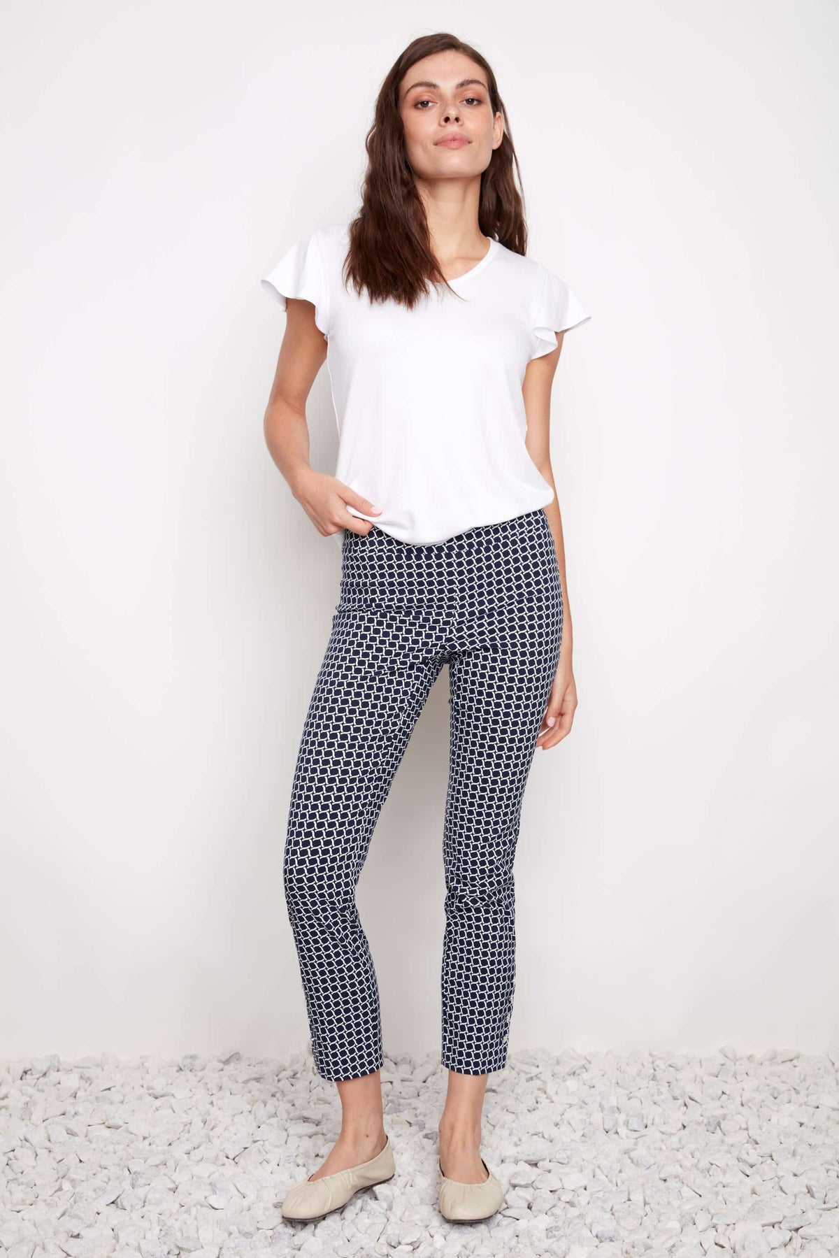 Up Pants Coastal Techno Button-Vent Ankle Pant
