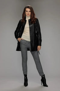Saundryn Leather Jacket -  Black