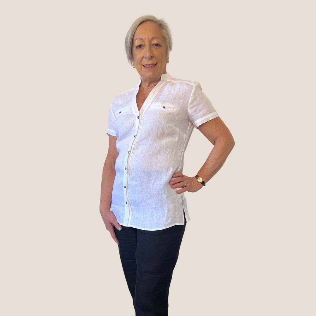Mandarin Collar Blouse