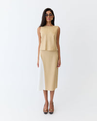 Eder by Anna Renee Shell Top Caramel Herringbone