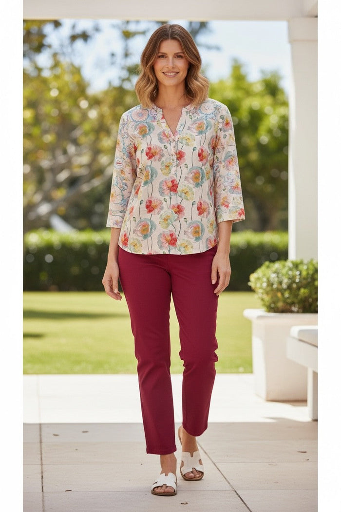 Equinox Poppy print shirt