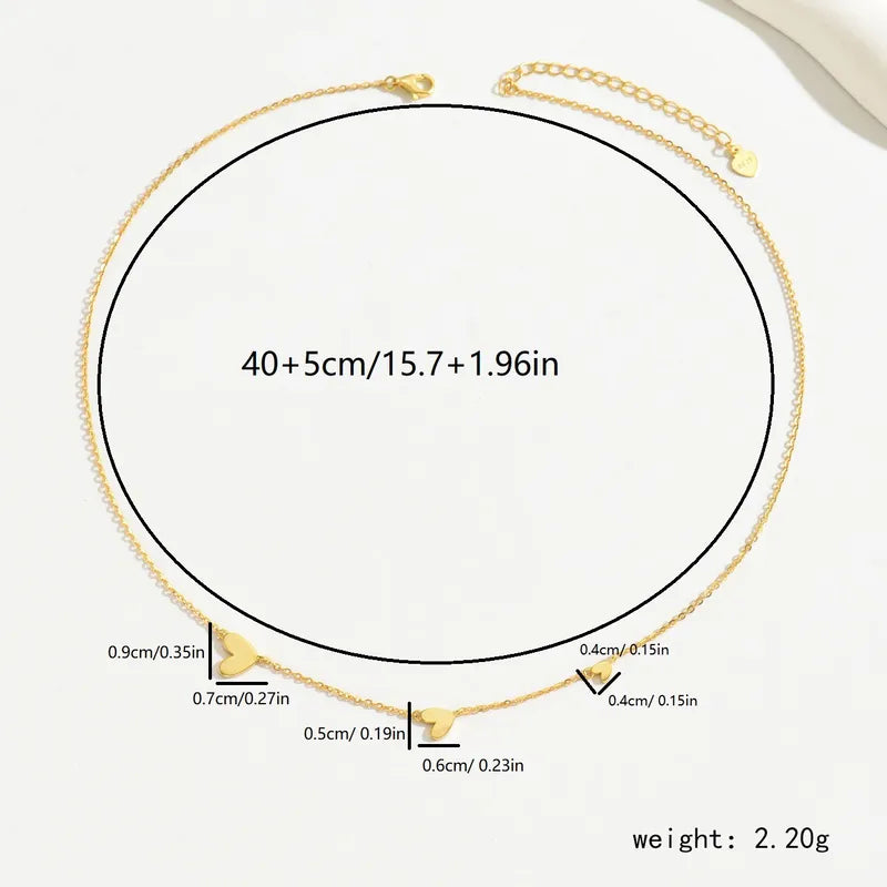 Heart Shape Necklace 925 Sterling Silver with 18K Gold Plating