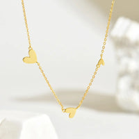 Heart Shape Necklace 925 Sterling Silver with 18K Gold Plating