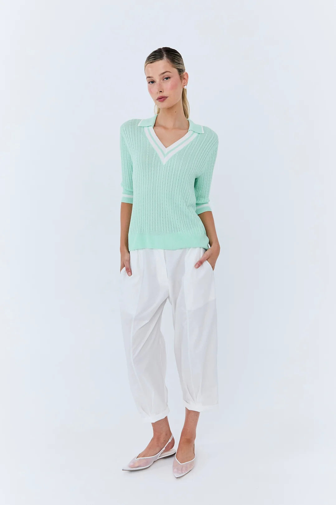Eder by Anna - Michèle Polo Knit in Mint