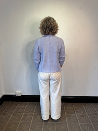 Blue Mist Funnel Neck Merino Jumper