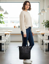 Serenade Leather - Long Reach Panelled Leather Bag