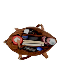 Serenade Leather - Long Reach Panelled Leather Bag
