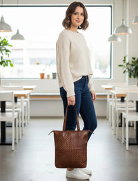 Serenade Leather - Long Reach Panelled Leather Bag