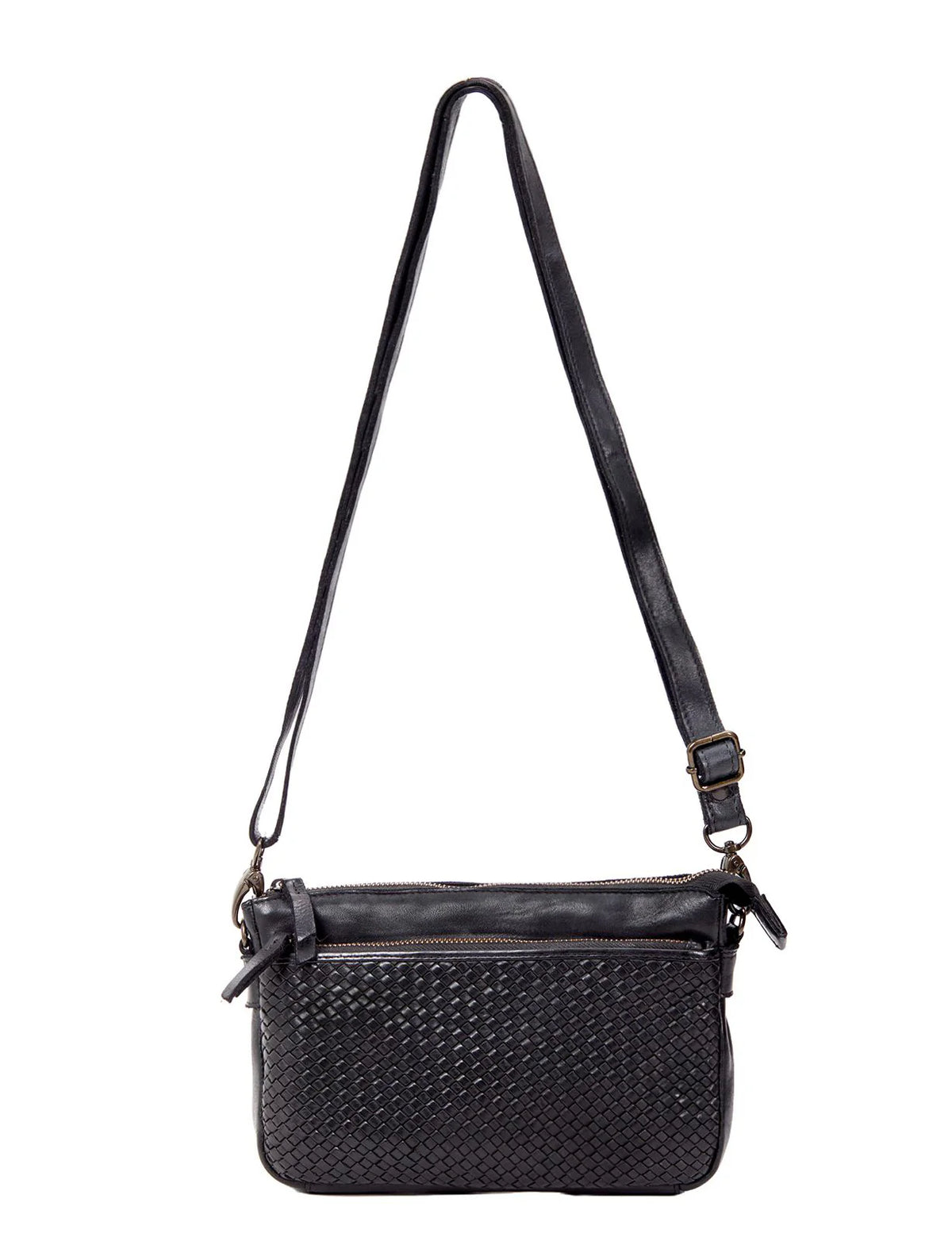 Serenade Leather - Renmark Woven Detail X-body Bag