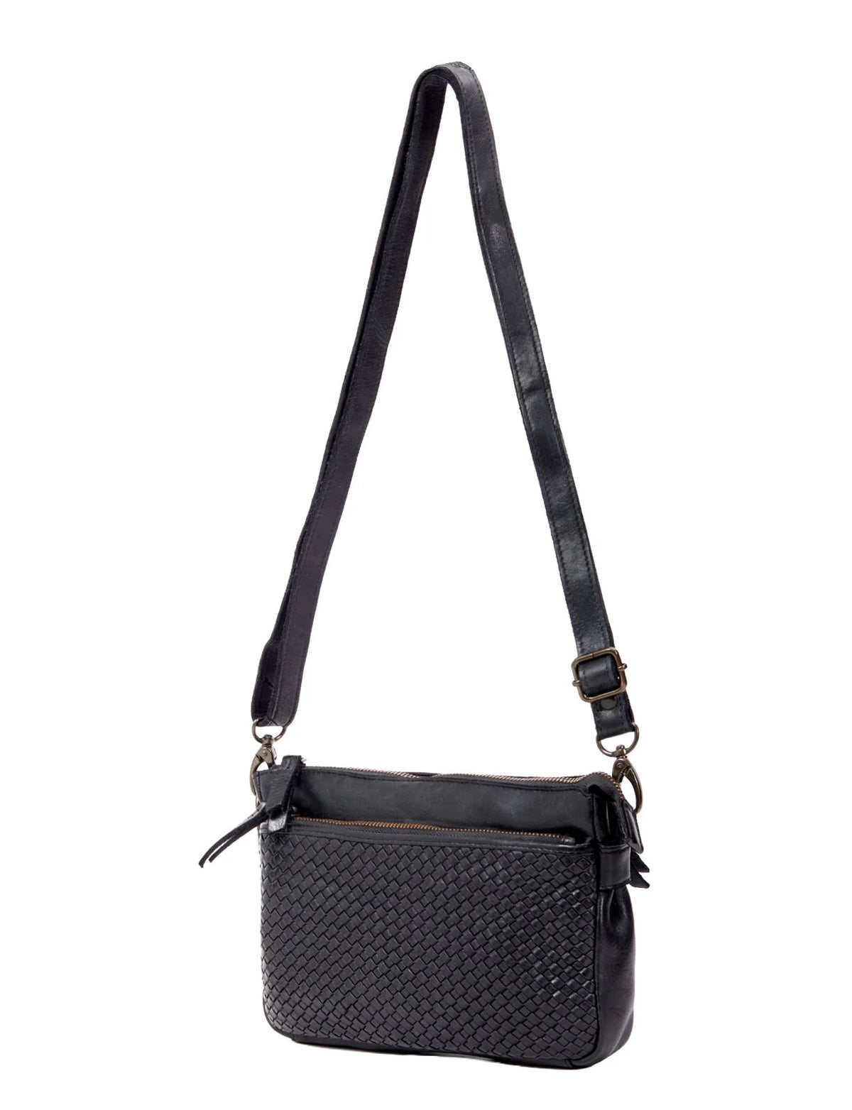 Serenade Leather - Renmark Woven Detail X-body Bag