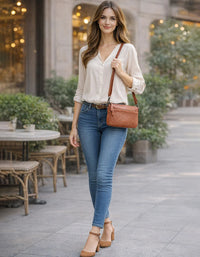 Serenade Leather - Renmark Woven Detail X-body Bag