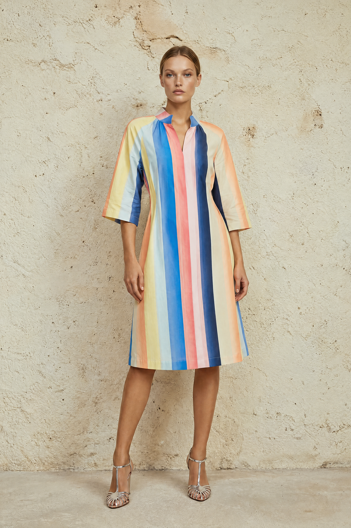 Lola Allegra Midi Dress in Pablo Stripe
