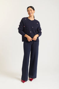 Alessandra - Rosette Merino Cashmere Sweater