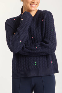 Alessandra - Rosette Merino Cashmere Sweater