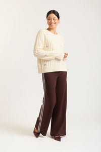 Alessandra - Rosette Merino Cashmere Sweater