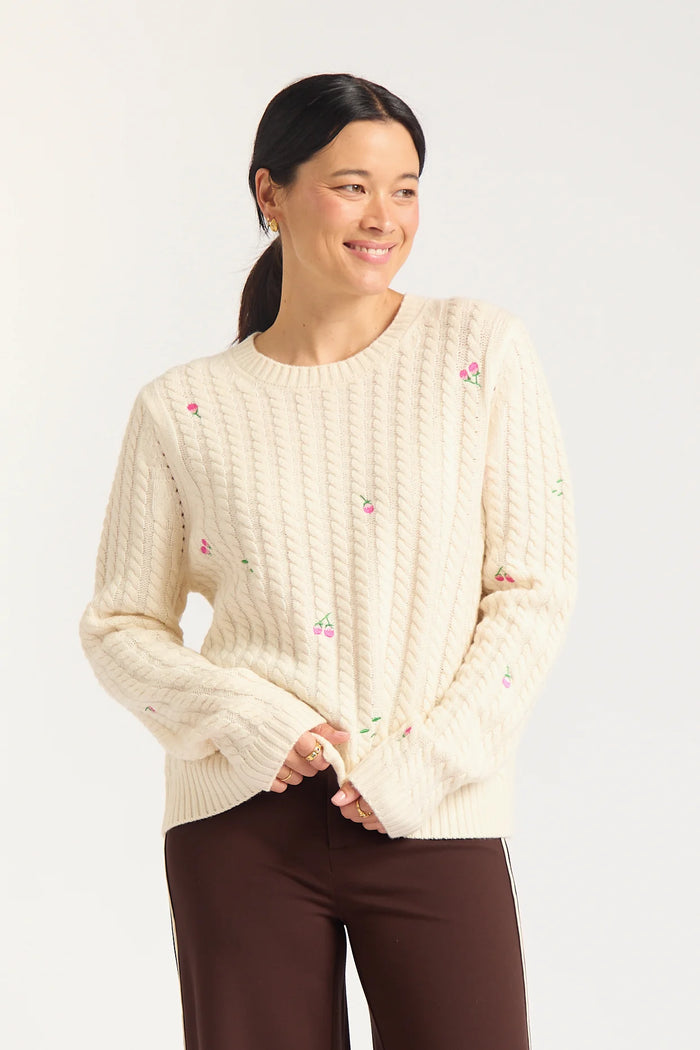 Alessandra - Rosette Merino Cashmere Sweater