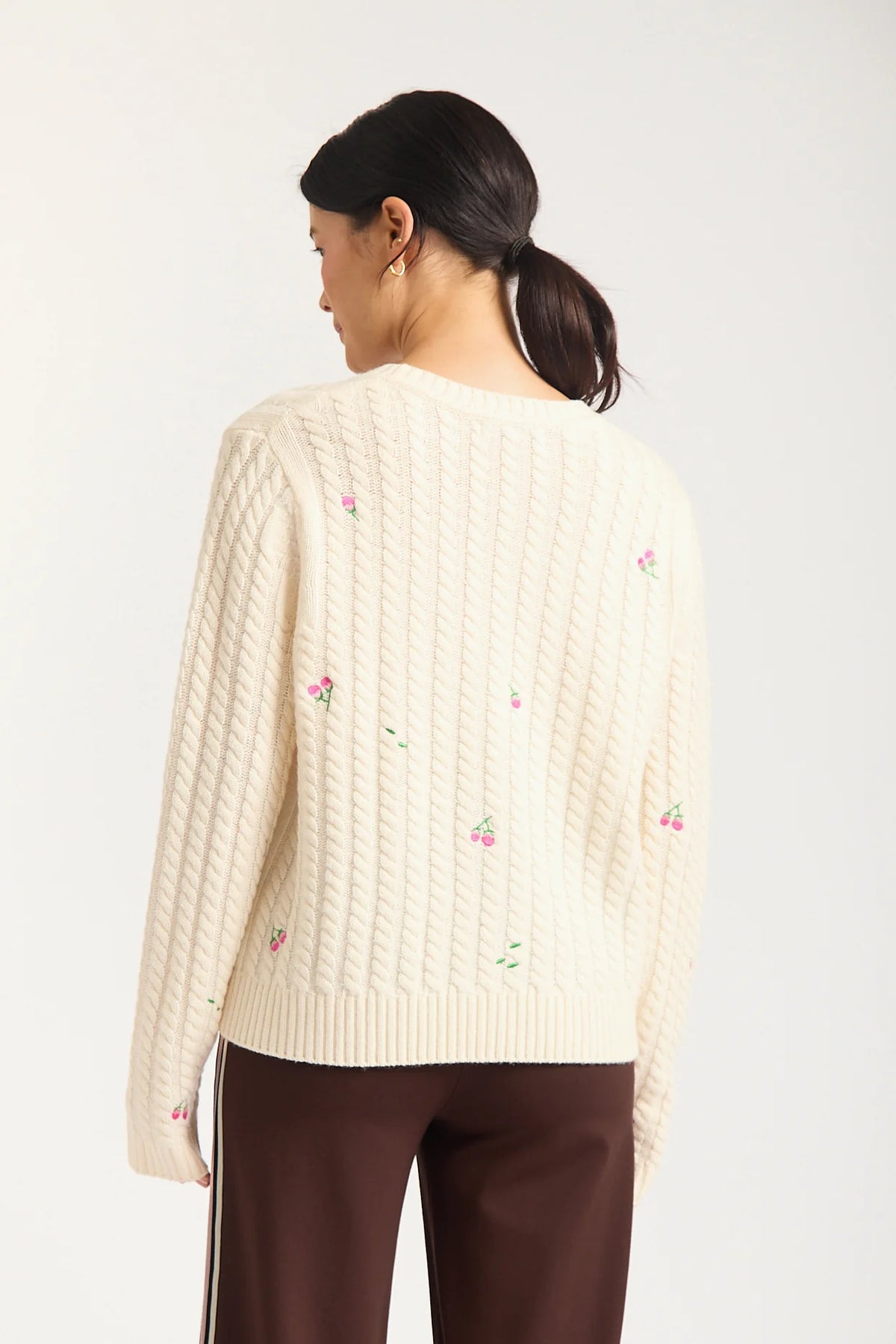 Alessandra - Rosette Merino Cashmere Sweater