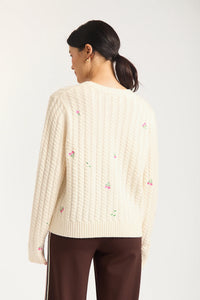 Alessandra - Rosette Merino Cashmere Sweater