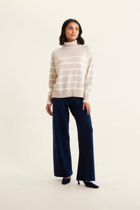 Alessandra Highline Stripe Toastie Polo
