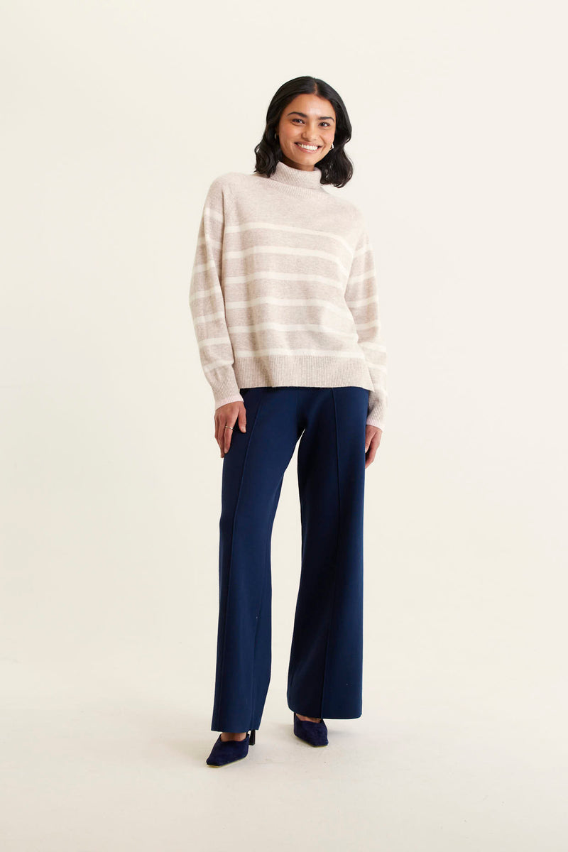 Alessandra Highline Stripe Toastie Polo