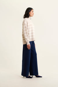 Alessandra Highline Stripe Toastie Polo