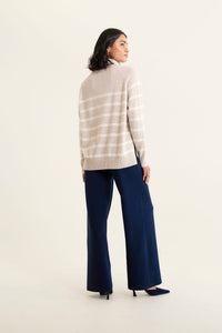 Alessandra Highline Stripe Toastie Polo