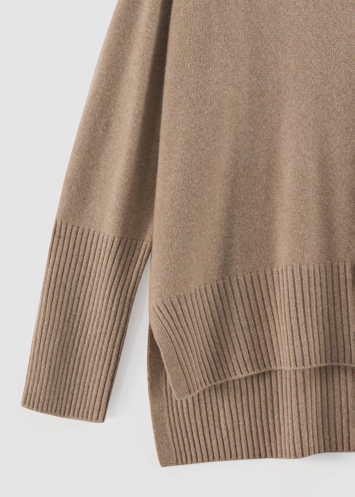 Alete - Tiber Chunky Hi-Lo Hem Polo Neck Sweater