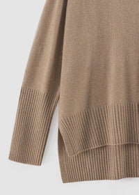 Alete - Tiber Chunky Hi-Lo Hem Polo Neck Sweater