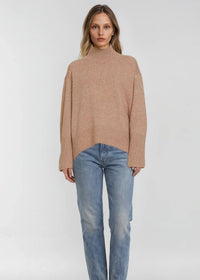 Alete - Tiber Chunky Hi-Lo Hem Polo Neck Sweater