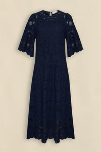 Zoe Kratzmann - Portside Dress - Midnight Blue Broderie