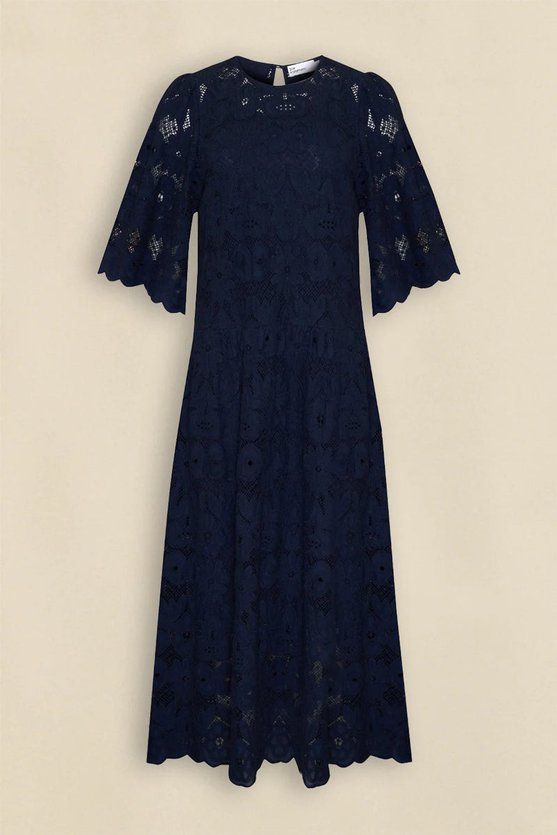 Zoe Kratzmann - Portside Dress - Midnight Blue Broderie