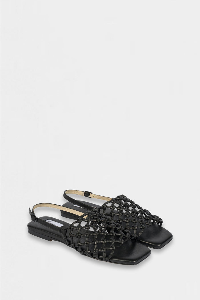 Zoe Kratzmann Partner Slide in black leather - side view