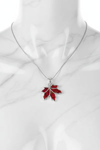Opal Autumn Leaf Necklace