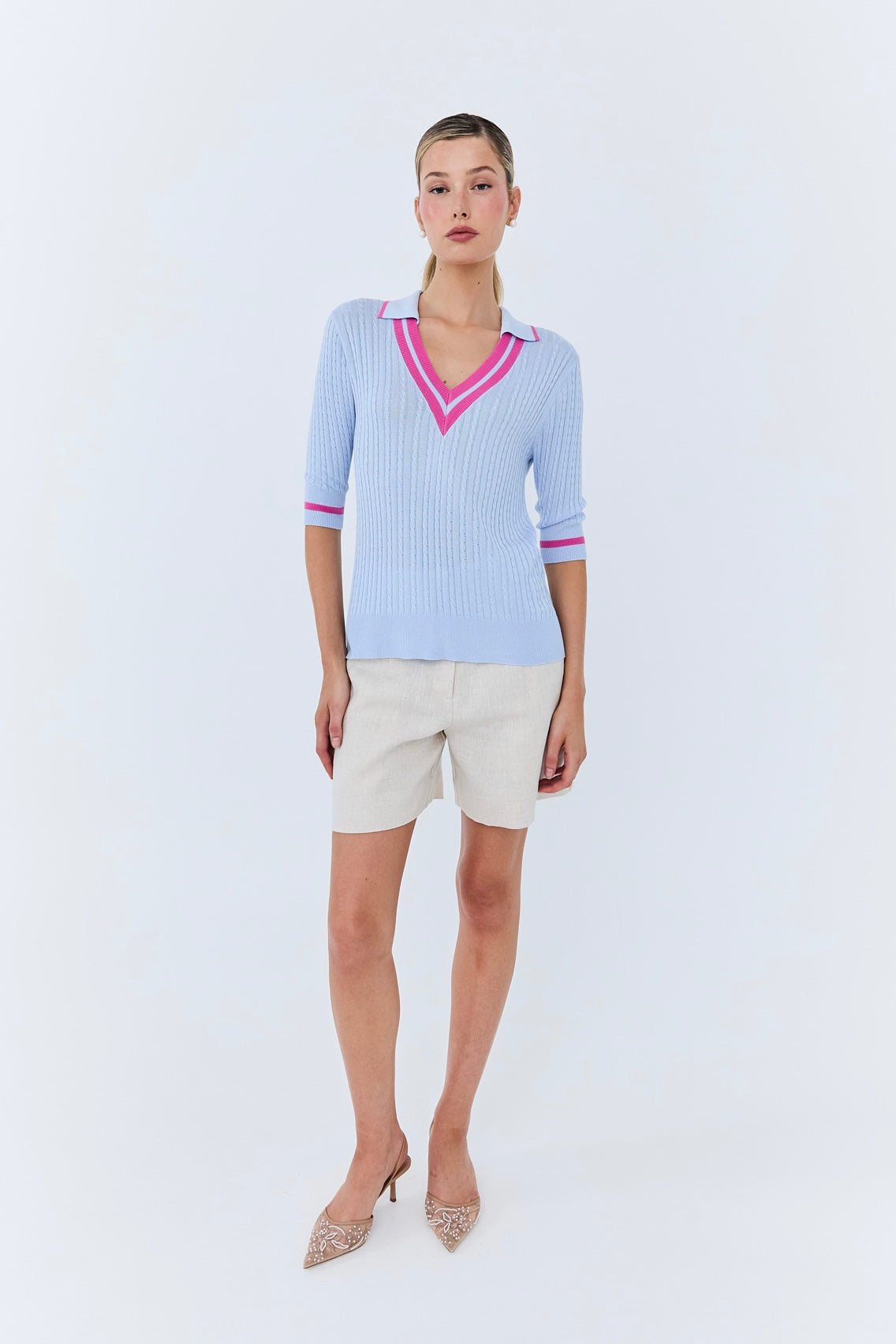 Eder by Anna Madelaine Short in oat linen