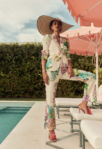 Once Was - Bahia Lace Stretch Linen Pants