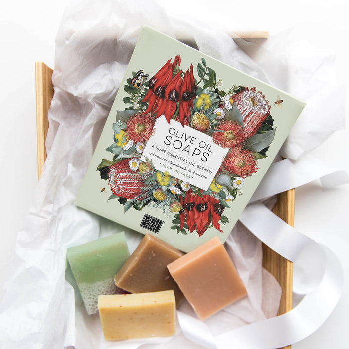 Bell Art Olive Oil Soaps packaging