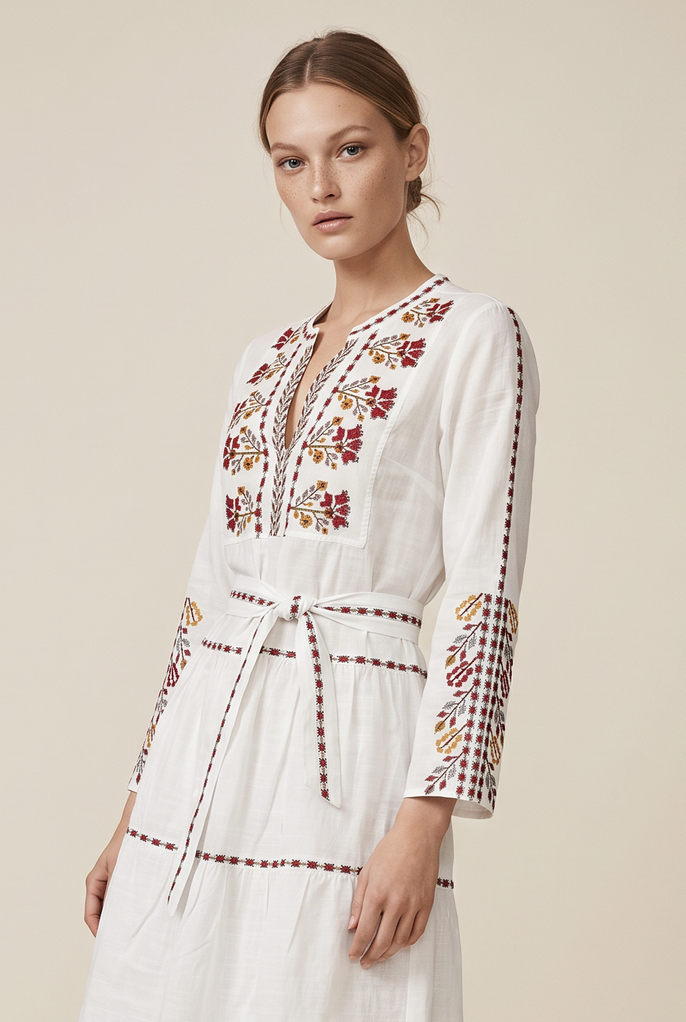 Lola Morocco Midi Dress - Dakota White