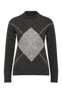 Cable - Aberdeen Argyle Jumper - Charcoal