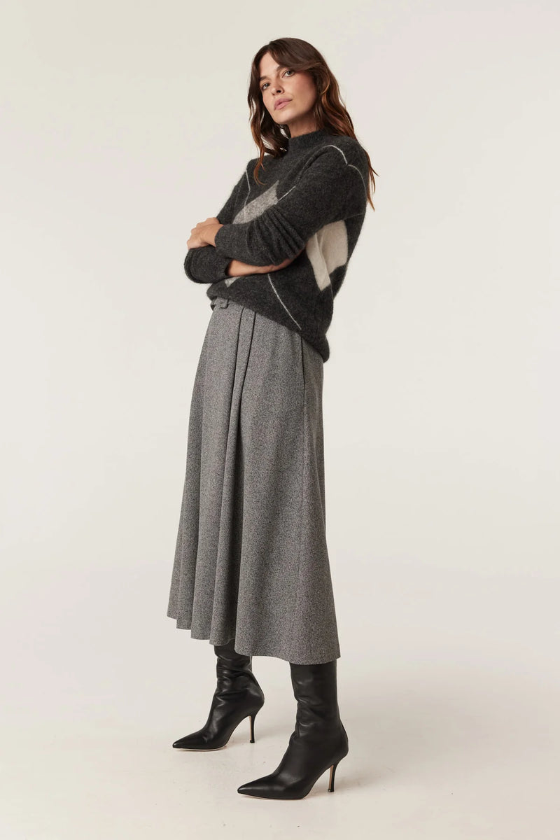 Cable - Aberdeen Argyle Jumper - Charcoal
