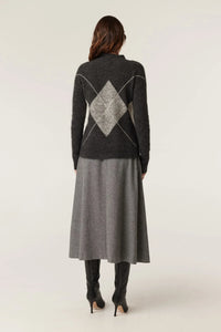 Cable - Aberdeen Argyle Jumper - Charcoal