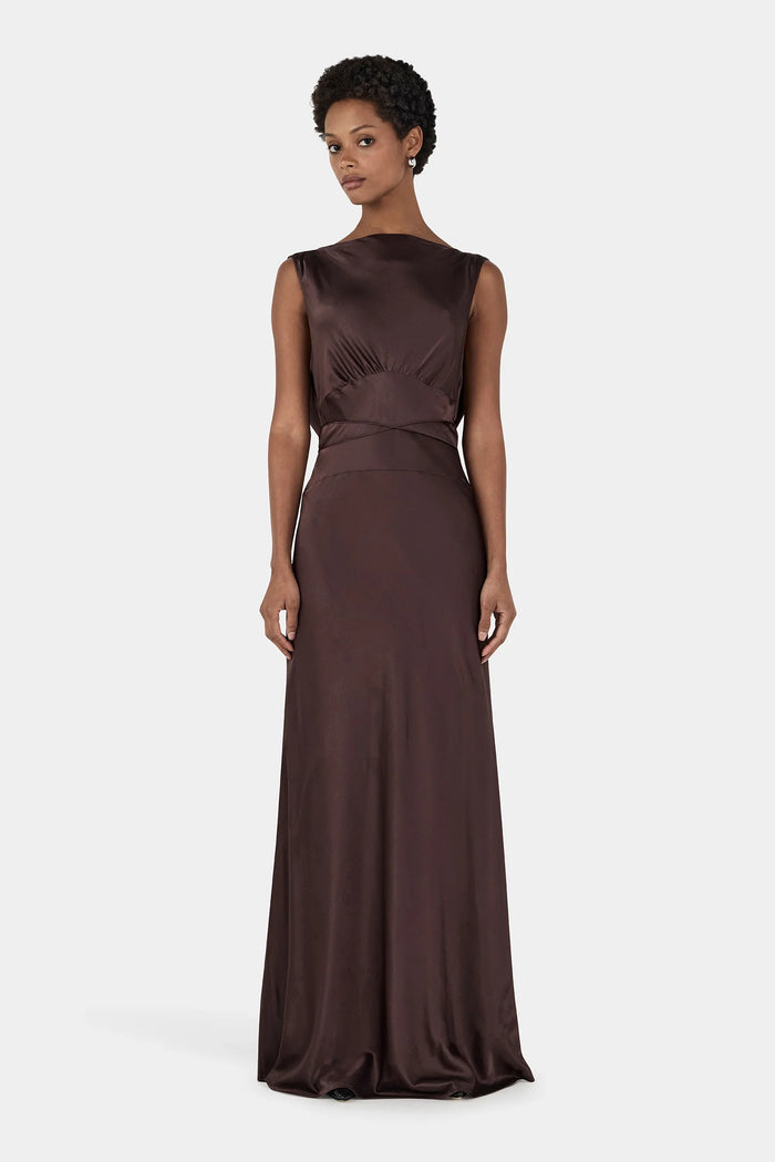 Hansen & Gretel - Clara Bias Dress - Cognac
