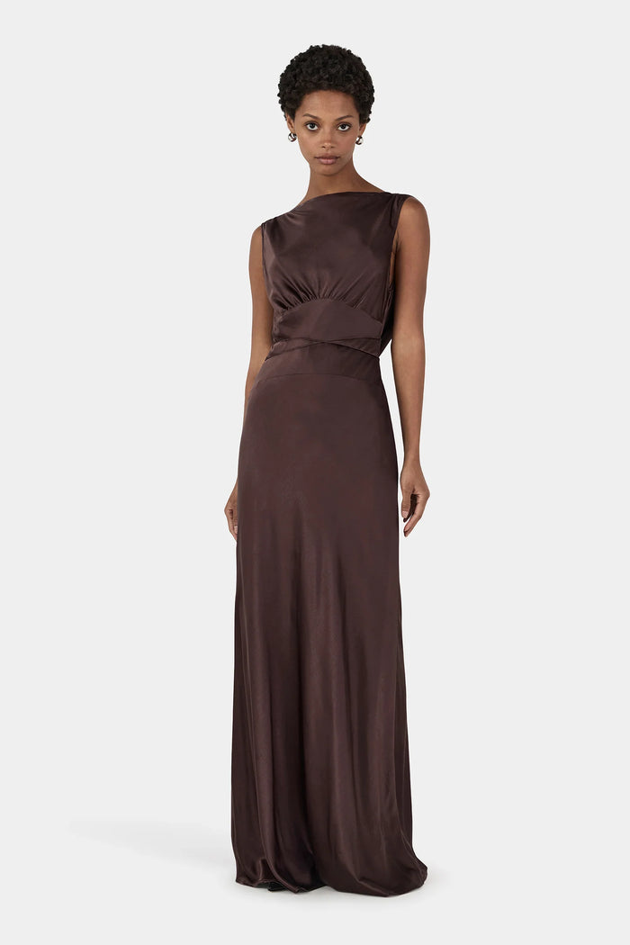 Hansen & Gretel - Clara Bias Dress - Cognac