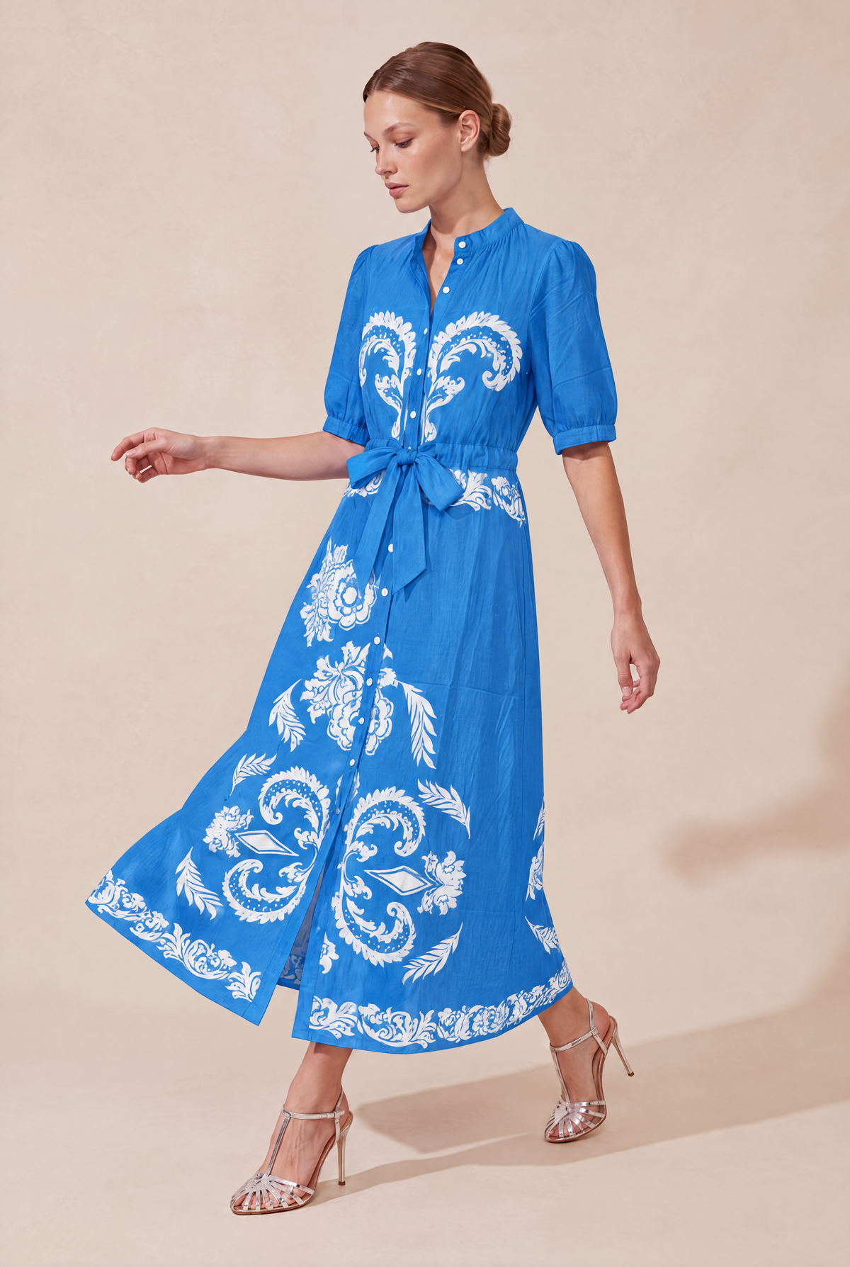 Lola Coast Maxi Dress in Jewel Capri Blue