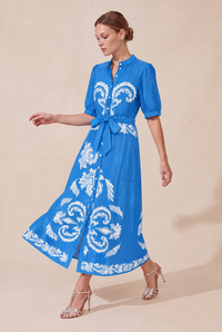 Lola Coast Maxi Dress in Jewel Capri Blue