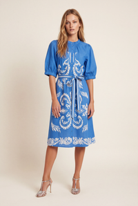 Lola Coast Midi Dress in Jewel Capri Blue