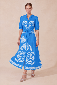 Lola Coast Maxi Dress in Jewel Capri Blue