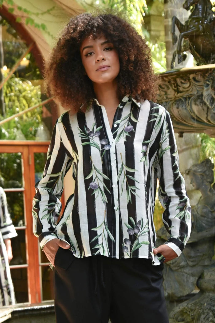 Coop - Easy Breezy Ramie Shirt - Olive Branch