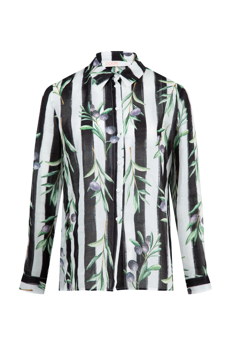 Coop - Easy Breezy Ramie Shirt - Olive Branch